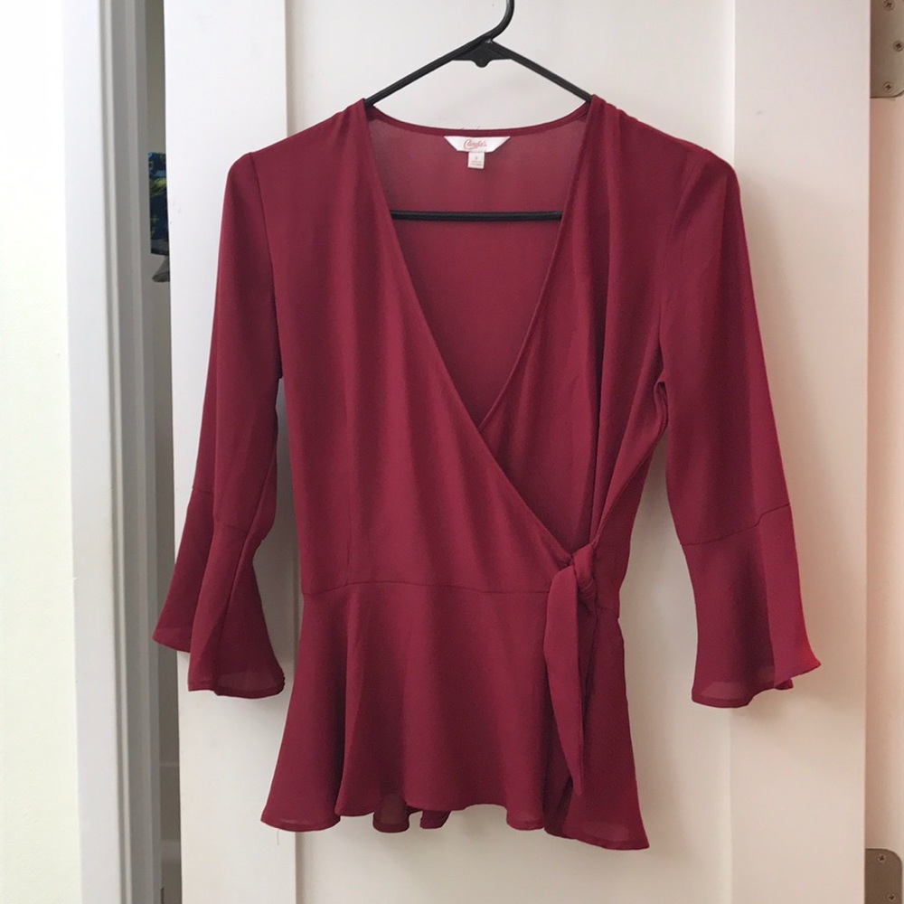 Candies Wrap Peplum Top